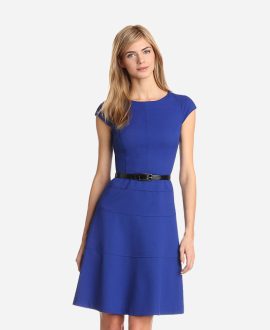 Blue Solid Maxi Dress